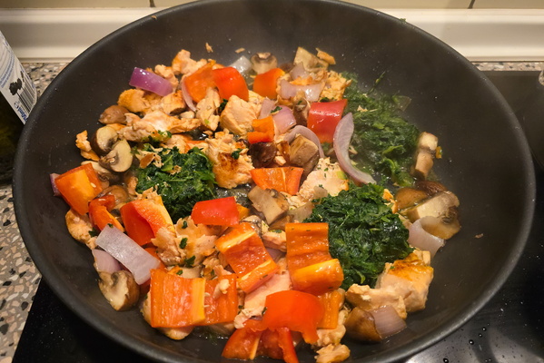 Cooking dinner