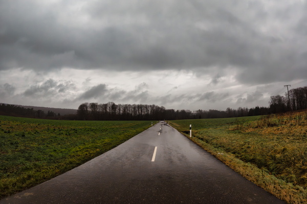 Oh joy, another grey day on a grey road.