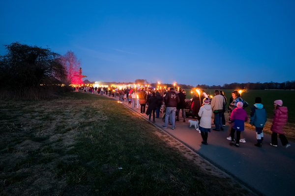 Sparkling Stroll: A Night of Flames and Fun