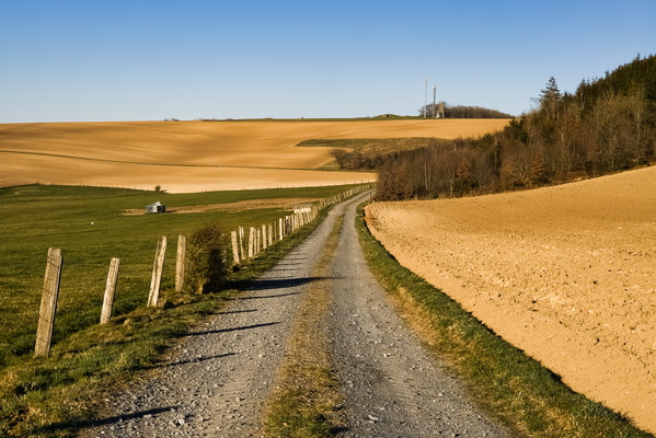 Gravel, Grass, Fields, and Sky - A Structured Landscape