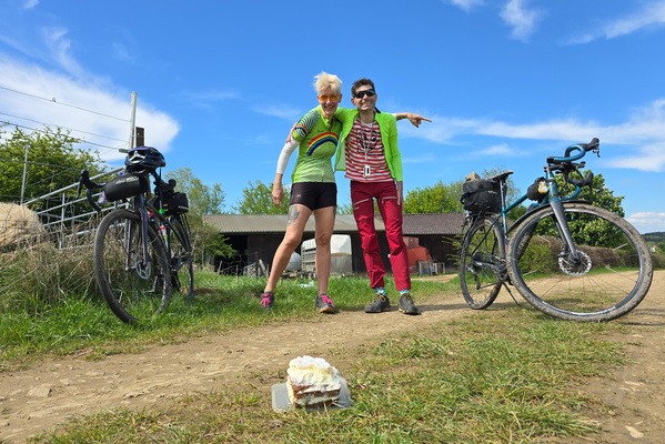 Wheelie Good Cake Break for Sequoia's 100,000 km